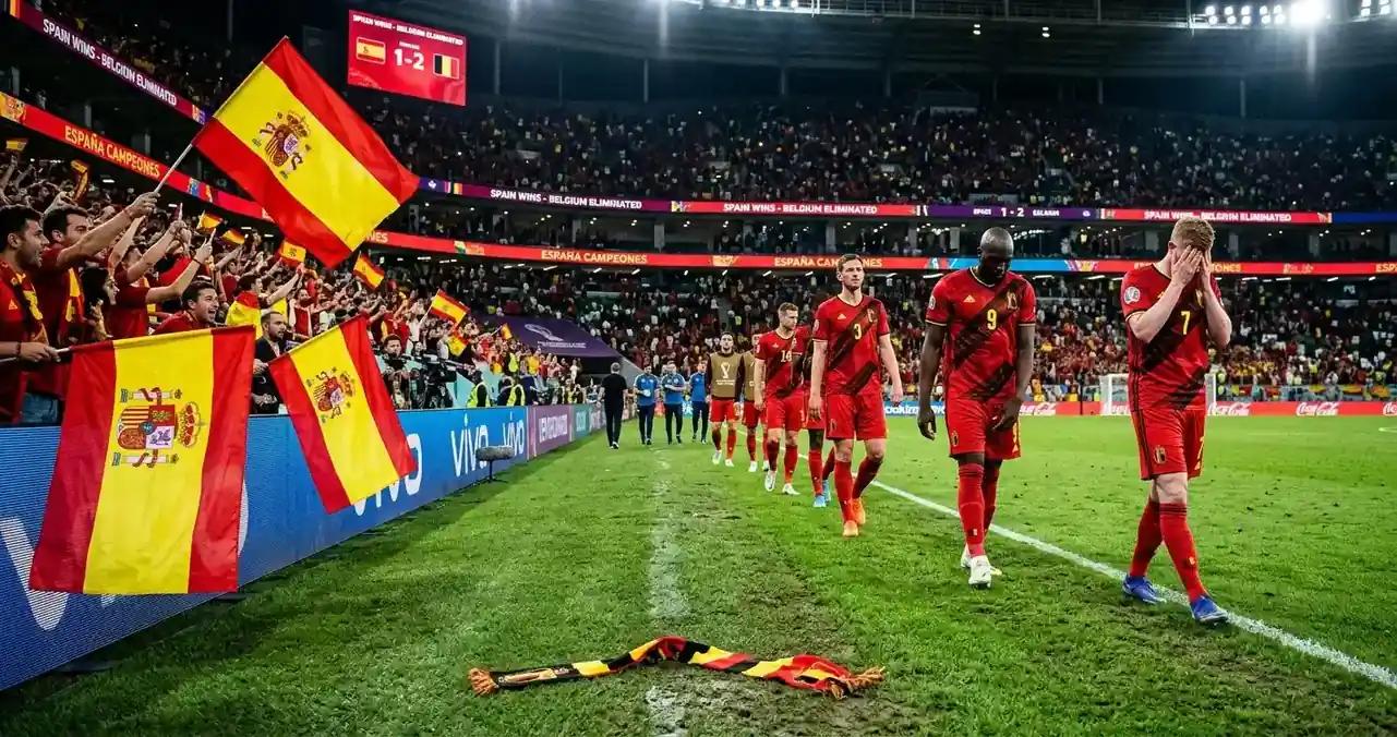 Belsch verluer 2:1 géint Spuenien am Viertelfinal vun der WM 2026